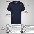 Enfants Garçons T-shirts Plaine Bleu Marine Doux Toucher T-shirt Eté Réservoir Top Et T-shirts Pour Enfants Et Garçons Agé  5-13 Ans-3