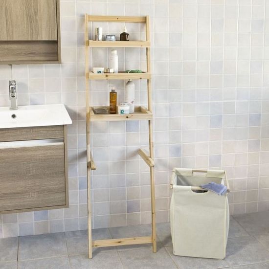 Sobuy Frg160 N Etagere Murale De Salle De Bain Style Echelle 1