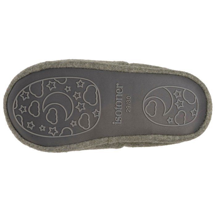 Chaussons Isotoner Pour Garçon – Mocassins En Polaire Douce, Semelle Gomme Antidérapante – Taille 33/34, Motif Dinosaure Brodé