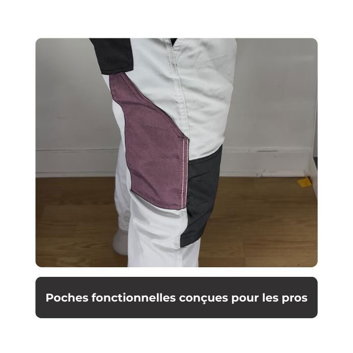 Pantalon de travail Erbauer gris taille 42 - multi-poches, genoux renforcés, tissu résistant