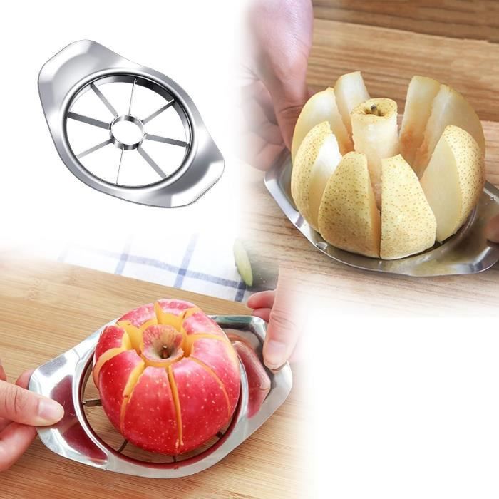 Rouge - Coupe-pommes en acier inoxydable, Accessoires de cuisine, Trancheur facile à découper Rouge - Coupe-pommes en acier inoxydable, Accessoires de cuisine, Trancheur facile à découper
