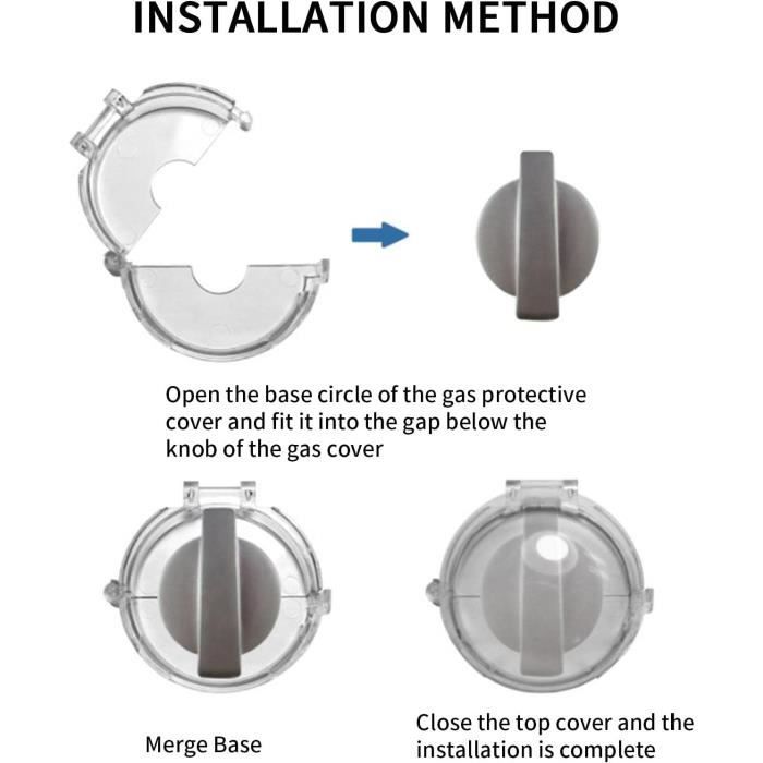 5 Caches Boutons De Cuisinière Noirs Protection Enfants Animaux