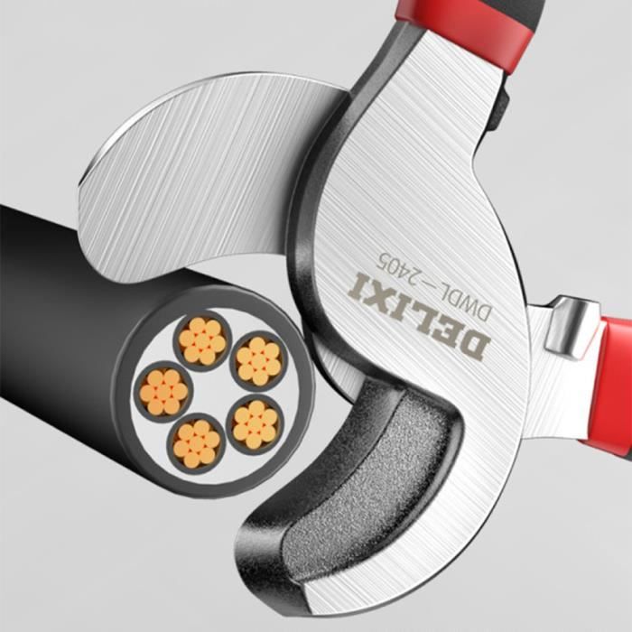 Pince Coupe-câble 6" - Pour Câbles Coaxiaux RG59, RG6, RG58 - Lames Doubles Réglables, Acier Carbone