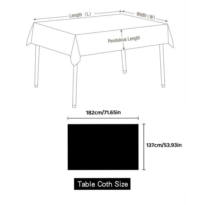 Protège-table rectangulaire l.135 x L.220 cm, pvc blanc Gom'uni