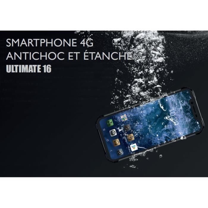 Téléphone robuste 6'' android 12 4gb+32gb smartphone durci etanche