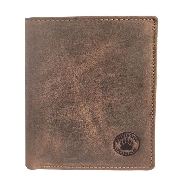 Portefeuille homme Batsioe marron - Style vintage - Accessoires & Bagagerie