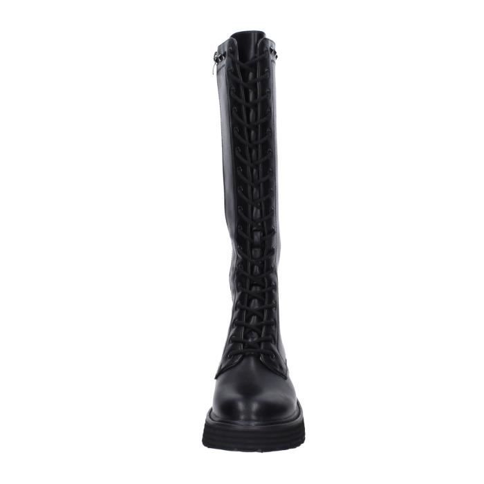 MADE IN ITALY Bottes Femme Noir Cuir EZ750 Noir Cdiscount Chaussures