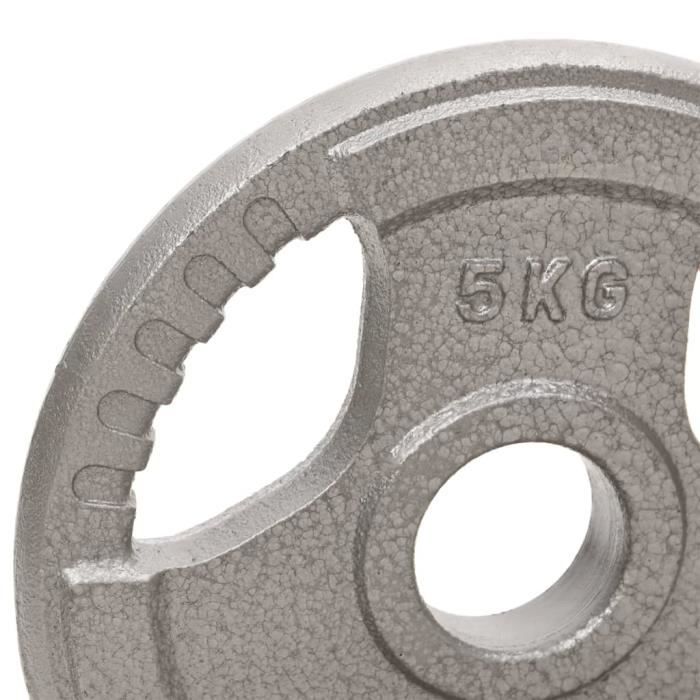 Paire De Poids Olympique Intek 5 Lbs (2.27 Kg) - Fonte Caoutchoutée Noir - Occasion