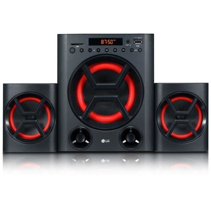 LG Hauts-Parleurs HI-FI - 40W LK72B avec Caisson de basse - Télécommandes - Connection Bluetooth - lecteur USB/SD