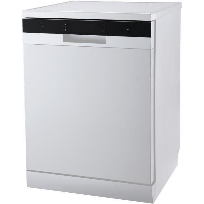 Lave-vaisselle pose-libre CONTINENTAL EDISON CELV1444W - 14 couverts - L 59,8 cm - 44 dB - Blanc