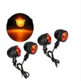Clignotants clignotants noirs clignotants de feux de moto ampoules ambre-0
