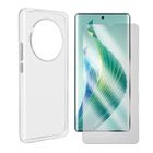 123 Coque souple silicone de protection transparente + Lot de 2 verre trempé pour Honor Magic5 Lite 5G 6.67" - Yuan Yuan -