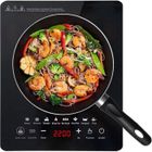 PLAQUE DE CUISSON POSABLE 2200 W -BEYAWL- Plaque avec 8 Niveaux de Puissance, Portable Plaque en Revêtement Vitrocéramique, Noir