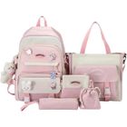 BRAND Fille Sac D'école 5-en-1 Ensemble de Cartables Sac à Dos Adolescent Sacs Scolaires Femme Sac Bandoulière Sac D'épaule Daypack