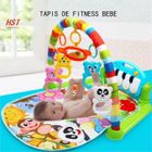 OUTAD Nouveau-né TAPIS D'EVEIL avec Musique pédale de piano Vert Jouet Cadre de fitness