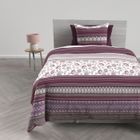 Parure housse de couette en coton 57 fils/cm2 140x200 cm JAIPUR blanc, par Soleil d'Ocre