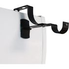 STORE & MENUISERIE 2.0 Lot de 2 Supports de Tringle à Rideaux Noir Geko