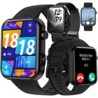 Montre Connectée Sport XTRADITECH Caméra Vidéo Appel Bluetooth Dictaphone Stock Musique Compatible Casque TWS IPS 1,91 Carrée Noir
