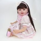 Poupée réaliste en silicone bébé Reborn 22 pouces YOSICL - cheveux longs perruques - handmade