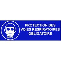 Signalisation de securite Panneau sécurité du travail "protection voies respiratoires obligatoire"