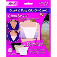 SECRETDRESSING - Cami Secret Lot de 3 camisoles à clipser sur soutien-gorge