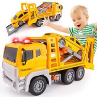 Camion Transporteur enfant Camion Jouet pour Garcon Fille 3 4 5 Ans Vehicule de Chantier pour enfant 5 6 Ans Cadeau de Noel