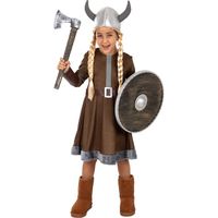 Déguisement Viking fille - Funidelia - Viking fille - Marron - Polyester PVC - Robe et bonnet