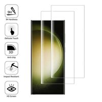 VCOMP® Pour Samsung Galaxy S23 Ultra 6.8": Lot- pack de 2 Films Protection écran VERRE Trempé Bord Incurvé Resistant - Transparent