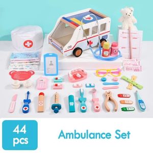 DOCTEUR - VÉTÉRINAIRE Ensemble d'ambulance 44pcs - Kits de médecin en bo