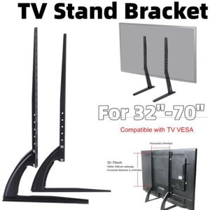 FIXATION - SUPPORT TV Support TV Pieds sur Table avec Hauteur Ajustable 