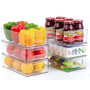 Bac Rangement frigo avec Couvercle Paquet de 2 bac Alimentaire en Plastique  pour denrées Alimentaires, Organiseur frigo avec poign - Cdiscount Maison
