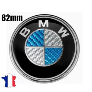 INSIGNE MARQUE AUTO LOGO 82mm BMW CAPOT SERIE 7 E65 BADGE EMBLÈME Fibr