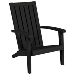 FAUTEUIL JARDIN  BLL Chaise de jardin Adirondack noir polypropylène