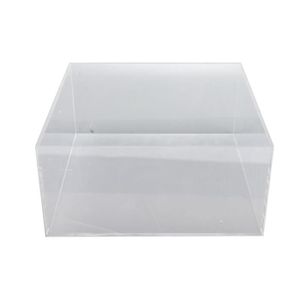 Boîte acrylique 81x57x70 mm transparent, couvercle intégré et cuillère