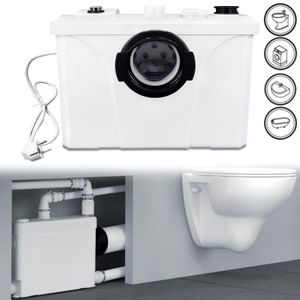 AREBOS Broyeur Sanitaire Pompes de Relevage 600W Pompe Eaux Usées 100l/m  blanc