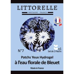 MASQUE VISAGE - PATCH Patch Yeux Hydrogel à l’eau florale de Bleuet –– Hydrate, Apaise et Illumine le regard – Anti-cernes – Anti-poches