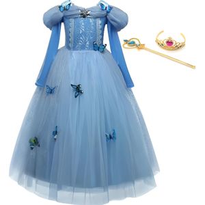 Cnexmin Déguisement Cendrillon Princesse Costume Robe de Princesse Cendrillon  Fille Habillage Fête d'anniversaire Halloween Noël Cosplay pour Bleu  2-3Ans/100 : : Jeux et Jouets