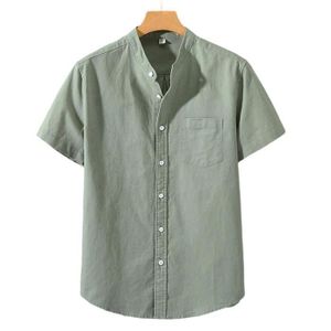 Chemise CHAPS Classic Homme Manches Courtes - Gris Cendre, Coton, Taille L, Décontractée