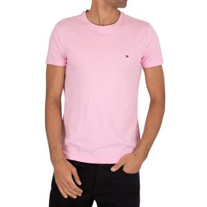 T-SHIRT Tommy Hilfiger Pour des hommes T-shirt stretch extensible, Rose