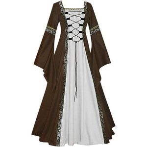DÉGUISEMENT - PANOPLIE Robe médiévale à manches longues pour femme - Kaki