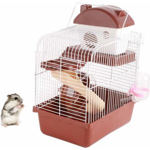 Cage pour hamster - OMABETA - 2 niveaux - Grand espace - Amovible - Ventilation optimale