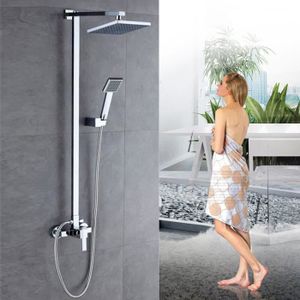 Ensemble de douche thermostatique de bonne qualité pour salle de bain Robinet mitigeur Système de douche doré Colonne de douche à suspendre au mur 