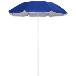 PARASOL Parasol de plage inclinable octogonal - OUTSUNNY - Ø 150 cm - Protection UPF50+ - Sac de transport bleu