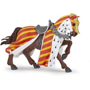FIGURINE - PERSONNAGE Figurine Cheval de tournoi PAPO LE MONDE MEDIEVAL 