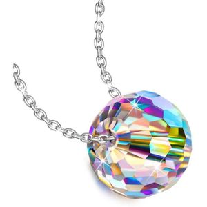 Clavicule Simple Argent Femmes Authentique Clair Cube Cristal 925 Collier Aurora Clavicule Simple Argent Femmes Authentique Clair Cube Cristal 925 Collier Aurora