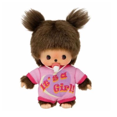 Original Monchhichi Peluche Mon Kiki Fillette avec Robe étoilée