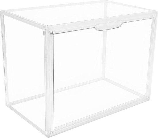 Vitrine Acrylique Transparente 40 X 30 X 25 Cm – Empilable, Avec Fermeture Magnétique Et Séparateur