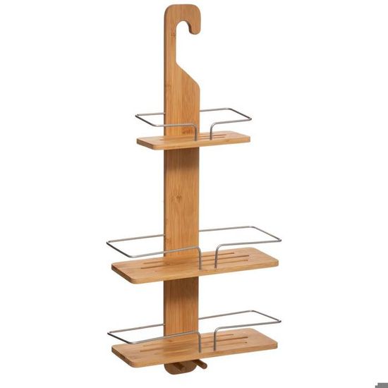 etagere de douche en bambou natureo l 30 x h 70 cm marron achat vente armoire de toilette etagere de douche en bambou cdiscount