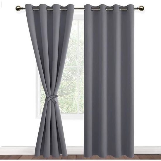 Rideaux Occultants à œillets Motif Montgolfière - Lot De 2, 140x160 Cm, Protection UV, Pour Chambre Enfant Ou Salon