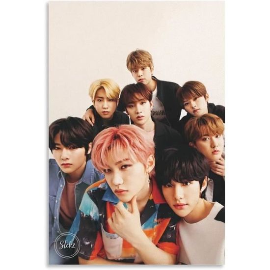 Posters Toile Kpop Stray Kids Lot De 4 - Déco Murale 20x30cm Pour Chambre Et Salon